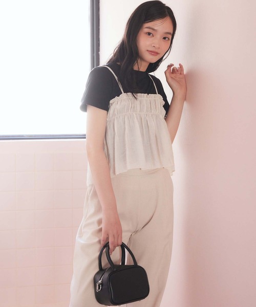 fifth(フィフス)の「麻混ストレートパンツ(その他パンツ・レディース・ブラック/アイボリー・M)」の13枚目の写真