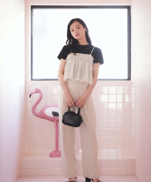 fifth(フィフス)の「麻混ストレートパンツ(その他パンツ・レディース・ブラック/アイボリー・M)」の14枚目の写真