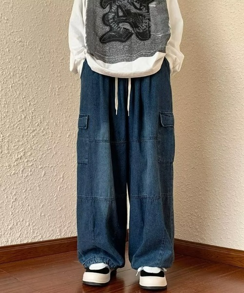 REBALANCE（リバランス）の「メンズデニムカーゴパンツ（カーゴパンツ・メンズ・B/A・X-LARGE/LARGE/MEDIUM）」の6枚目の写真