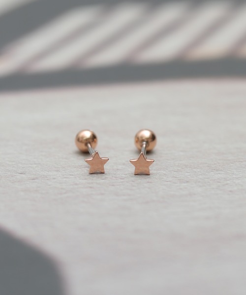 Peony（ピオニー）の「【Peony/ピオニー】/サージカルステンレス　シンプルスターピアス（ピアス（両耳用）・レディース・シルバー/ゴールド/ピンクゴールド・FREE）」の3枚目の写真