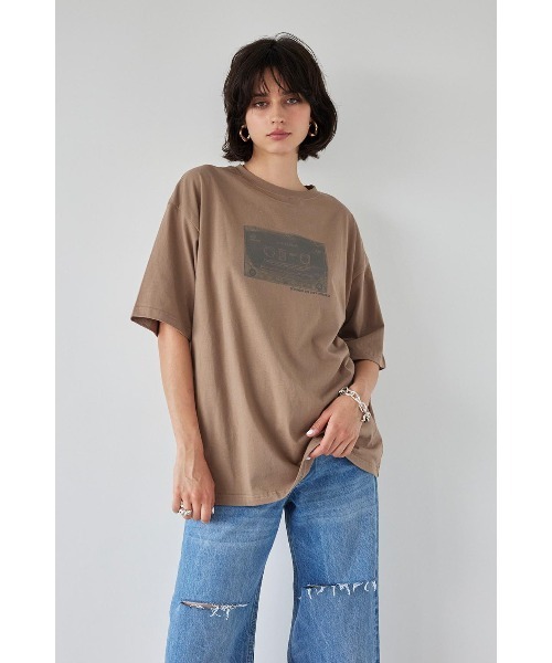 ALEXIA STAM（アリシアスタン）の「STUCK IN MY MIND Tee /STUCK IN MY MINDオーバーTee（Tシャツ/カットソー・レディース・カーキ/ホワイト・FREE）」の13枚目の写真