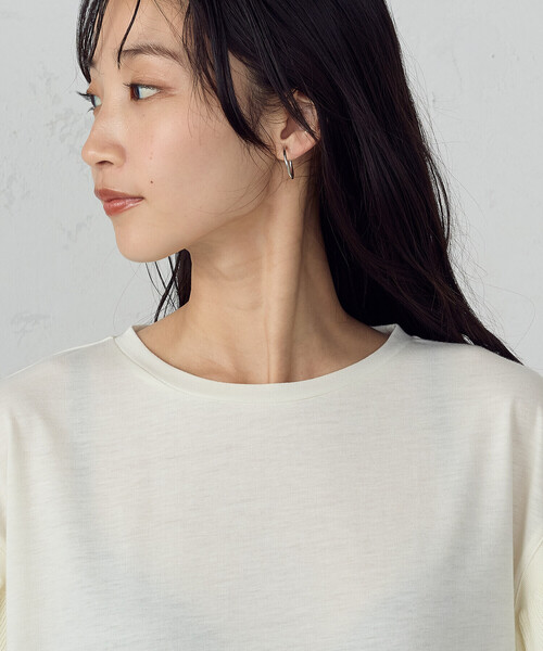 COMME CA ISM(コムサイズム)の「フリルカットソー(Tシャツ/カットソー・レディース・アイボリー/ブラック・MEDIUM/LARGE)」の10枚目の写真