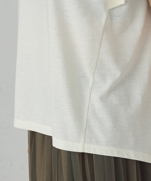 COMME CA ISM(コムサイズム)の「フリルカットソー(Tシャツ/カットソー・レディース・アイボリー/ブラック・MEDIUM/LARGE)」の12枚目の写真