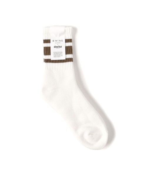 decka Quality socks（デカクオリティソックス）の「decka quality socks / 別注 ヘビーウエイト ライン ソックス（ソックス/靴下・メンズ・ブラック/サックスブルー/ブラウン/グリーン・ONE SIZE）」の3枚目の写真