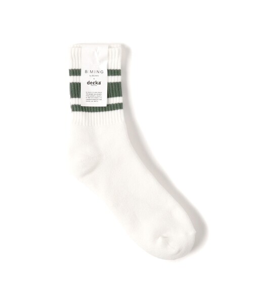 decka Quality socks（デカクオリティソックス）の「decka quality socks / 別注 ヘビーウエイト ライン ソックス（ソックス/靴下・メンズ・ブラック/サックスブルー/ブラウン/グリーン・ONE SIZE）」の4枚目の写真