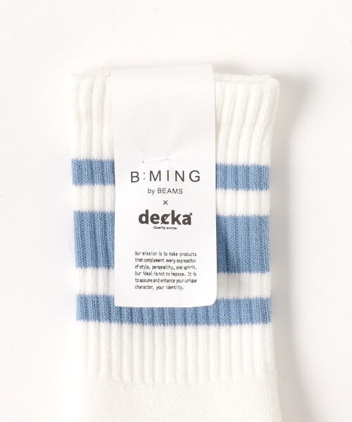 decka Quality socks（デカクオリティソックス）の「decka quality socks / 別注 ヘビーウエイト ライン ソックス（ソックス/靴下・メンズ・ブラック/サックスブルー/ブラウン/グリーン・ONE SIZE）」の5枚目の写真