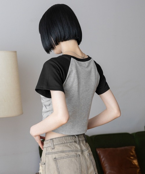 3.3 Field Trip （3.3フィールドトリップ）の「3.3 Field Trip／シャーリングプリントT（Tシャツ/カットソー・レディース・ホワイト/グレー・FREE）」の7枚目の写真