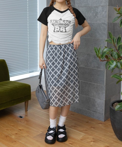 3.3 Field Trip （3.3フィールドトリップ）の「3.3 Field Trip／シャーリングプリントT（Tシャツ/カットソー・レディース・ホワイト/グレー・FREE）」の8枚目の写真