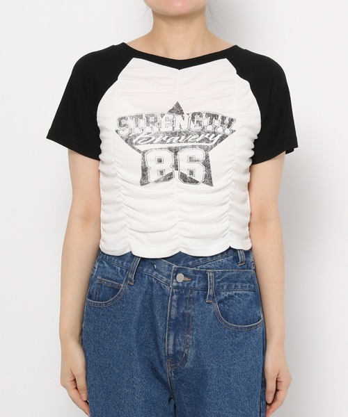 3.3 Field Trip （3.3フィールドトリップ）の「3.3 Field Trip／シャーリングプリントT（Tシャツ/カットソー・レディース・ホワイト/グレー・FREE）」の13枚目の写真