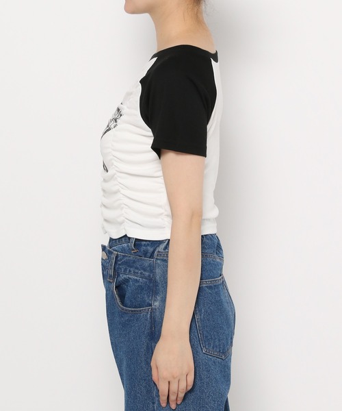 3.3 Field Trip （3.3フィールドトリップ）の「3.3 Field Trip／シャーリングプリントT（Tシャツ/カットソー・レディース・ホワイト/グレー・FREE）」の14枚目の写真