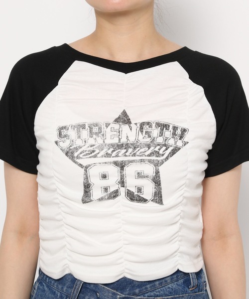 3.3 Field Trip （3.3フィールドトリップ）の「3.3 Field Trip／シャーリングプリントT（Tシャツ/カットソー・レディース・ホワイト/グレー・FREE）」の16枚目の写真