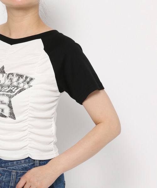 3.3 Field Trip （3.3フィールドトリップ）の「3.3 Field Trip／シャーリングプリントT（Tシャツ/カットソー・レディース・ホワイト/グレー・FREE）」の17枚目の写真