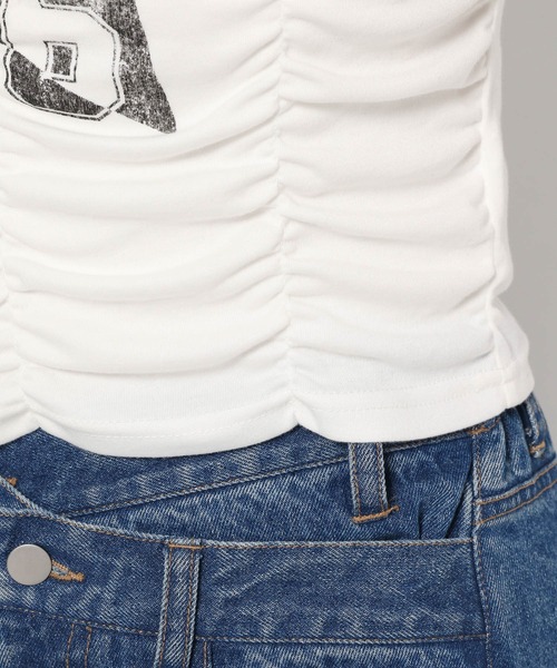 3.3 Field Trip （3.3フィールドトリップ）の「3.3 Field Trip／シャーリングプリントT（Tシャツ/カットソー・レディース・ホワイト/グレー・FREE）」の18枚目の写真