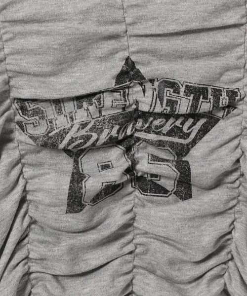 3.3 Field Trip （3.3フィールドトリップ）の「3.3 Field Trip／シャーリングプリントT（Tシャツ/カットソー・レディース・ホワイト/グレー・FREE）」の21枚目の写真