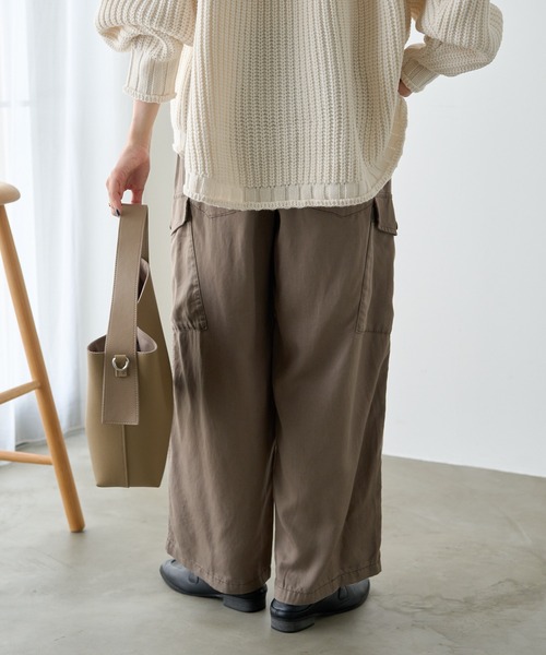 PUAL CE CIN（ピュアルセシン）の「麻テンセルカーゴパンツ