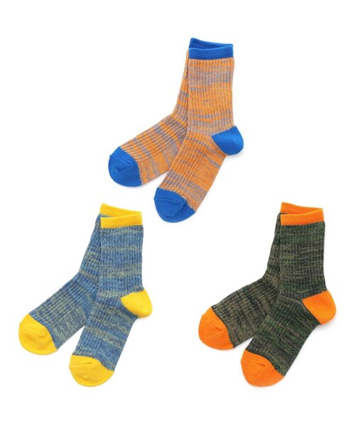 Ampersand(アンパサンド)の「ソックス3枚セット(ソックス/靴下・キッズ・キナリ/オフホワイト/ブラック・15 /18/21/24)」の3枚目の写真