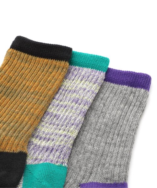 Ampersand(アンパサンド)の「ソックス3枚セット(ソックス/靴下・キッズ・キナリ/オフホワイト/ブラック・15 /18/21/24)」の11枚目の写真