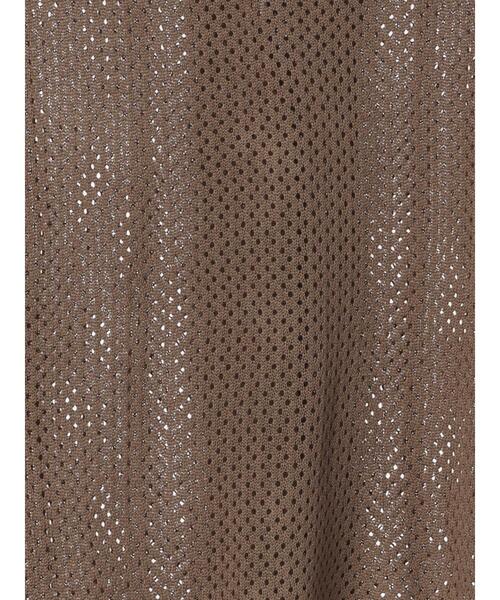 Samansa Mos2（サマンサ モスモス）の「レース付透かしニットベスト（ベスト・レディース・チャコールグレー/オフホワイト/モカ・F）」の5枚目の写真