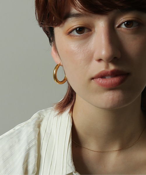 ORLEAN（オルレアン）の「【ORLEAN】メタルフープピアス 30mm（ピアス（両耳用）・レディース・シルバー/ゴールド・フリー）」の13枚目の写真