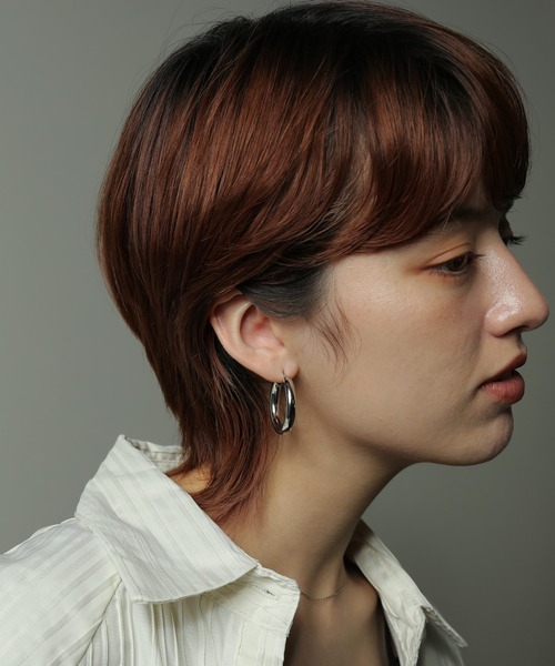 ORLEAN（オルレアン）の「【ORLEAN】メタルフープピアス 30mm（ピアス（両耳用）・レディース・シルバー/ゴールド・フリー）」の5枚目の写真