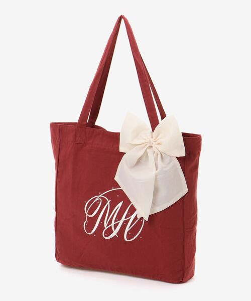 ま*ず様 新品❣️シェアードミンク❣️グレー 1点のみ❣️リボン付きトートバッグ 推し活にオススメ♪全9色で推し色が見つかる！】リボンモチーフセット