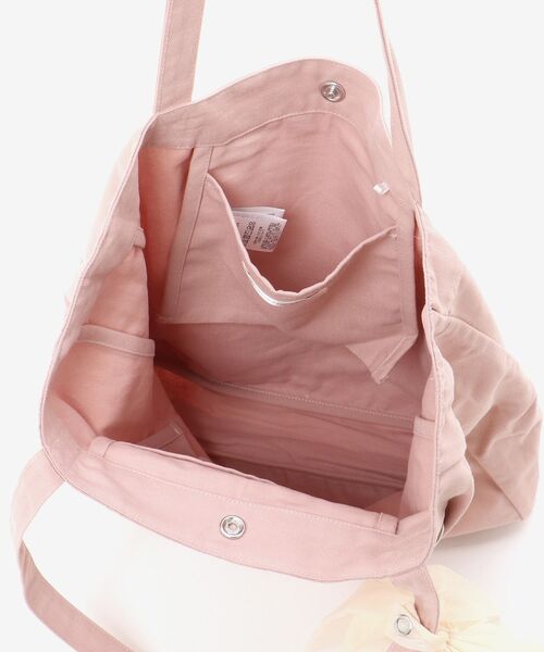 MAJESTIC LEGON（マジェスティックレゴン）の「リボンモチーフセットロゴトートバッグ（トートバッグ・レディース・ピンク/アイボリー/ブラック/ボルドー/ブルー/パープル/イエロー/オレンジ/グリーン・FREE）」の10枚目の写真