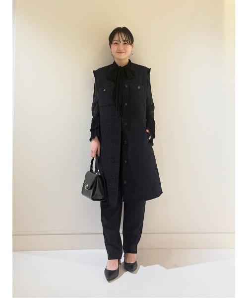 allureville(アルアバイル)の「ダブルクロスタックテーパードパンツ(その他パンツ・レディース・ブラック/ベージュ・1/2)」の17枚目の写真