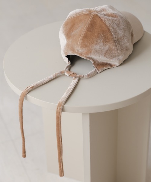 Bab（バブ）の「ベロアバックリボンキャップ（キャップ・レディース・ベージュ/ブラック・ONESIZE）」の10枚目の写真