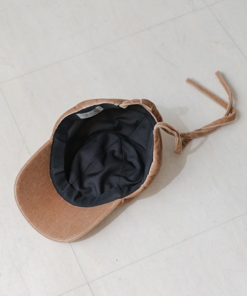Bab（バブ）の「ベロアバックリボンキャップ（キャップ・レディース・ベージュ/ブラック・ONESIZE）」の8枚目の写真