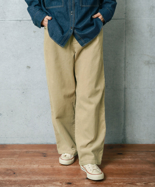 【セール】14Wコーデュロイ 製品染めストレートパンツ（その他パンツ）｜PAR ICI（パーリッシィ）