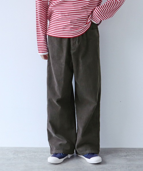 【セール】14Wコーデュロイ 製品染めストレートパンツ（その他パンツ）｜PAR ICI（パーリッシィ）