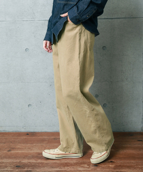 【セール】14Wコーデュロイ 製品染めストレートパンツ（その他パンツ）｜PAR ICI（パーリッシィ）