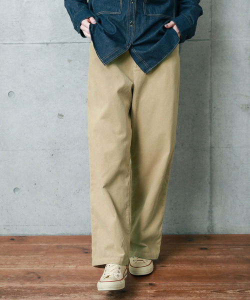 【セール】14Wコーデュロイ 製品染めストレートパンツ（その他パンツ）｜PAR ICI（パーリッシィ）