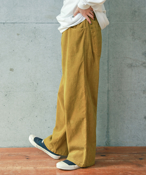 【セール】14Wコーデュロイ 製品染めストレートパンツ（その他パンツ）｜PAR ICI（パーリッシィ）