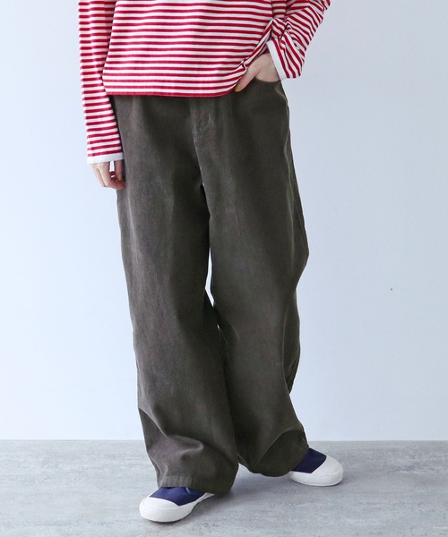 【セール】14Wコーデュロイ 製品染めストレートパンツ（その他パンツ）｜PAR ICI（パーリッシィ）