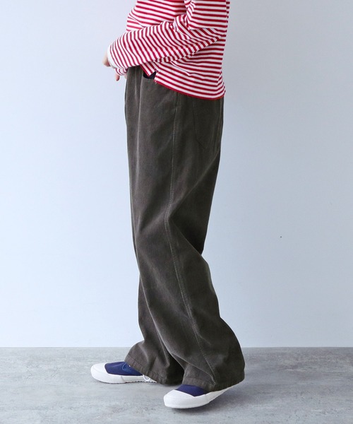 【セール】14Wコーデュロイ 製品染めストレートパンツ（その他パンツ）｜PAR ICI（パーリッシィ）