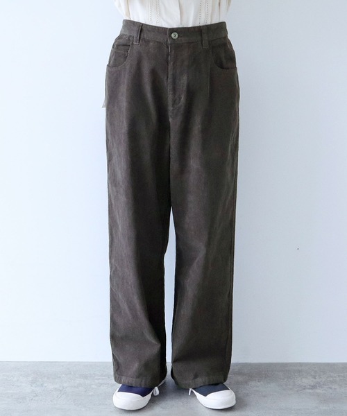 【セール】14Wコーデュロイ 製品染めストレートパンツ（その他パンツ）｜PAR ICI（パーリッシィ）