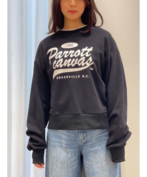 PARROTT CANVAS(パロットキャンバス)の「PC Athletic logo crew sweat(スウェット・レディース・ブルー/ブラック/イエロー・FREE)」の11枚目の写真