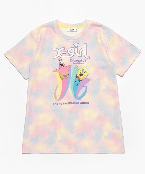 X-girl Stages(エックスガールステージス)の「【スポンジ・ボブ】半袖Tシャツワンピース(ワンピース・キッズ・ピンク/ブルー・140cm/110cm/100cm/130cm/120cm/90cm)」の17枚目の写真