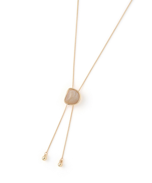 ROPE' PICNIC（ロペピクニック）の「ストーンモチーフラリエット（ネックレス・レディース・ブルー系その他4/ベージュ・FREE）」の8枚目の写真