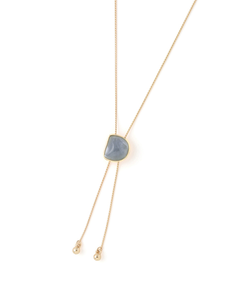 ROPE' PICNIC（ロペピクニック）の「ストーンモチーフラリエット（ネックレス・レディース・ブルー系その他4/ベージュ・FREE）」の3枚目の写真