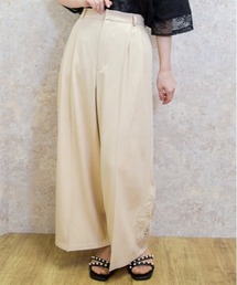 axes femme | モチーフレースワイドパンツ(その他パンツ)