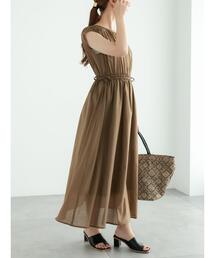 Te chichi | コットンボイル切替ギャザーワンピース(ワンピース)