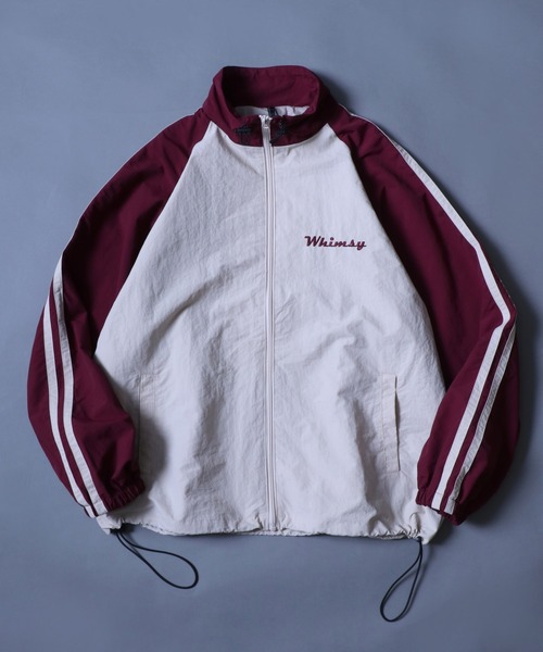 【セール】Nylon Fabric Color Switching Raglan Sleeve Jacket/配色切替 スタンドネック ナイロンジャケット トラックジャケット（ナイロンジャケット）｜ANPAS（アンパス）