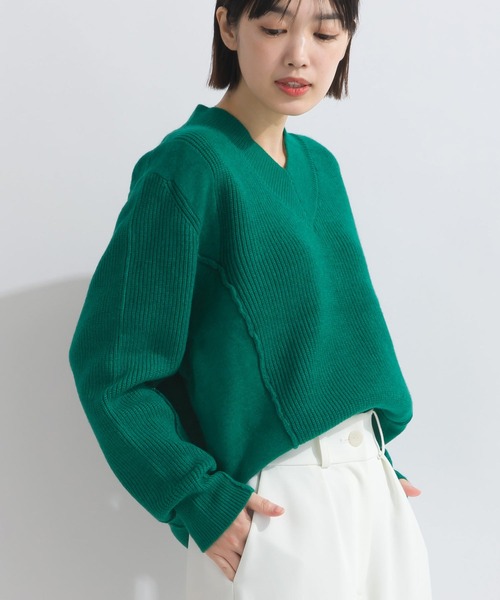 Lo-Fi（ローファイ）の「【WEB限定】Vネックウォッシャブルセーター（ニット/セーター・レディース・レッド/グリーン/ブラック・M）」の3枚目の写真