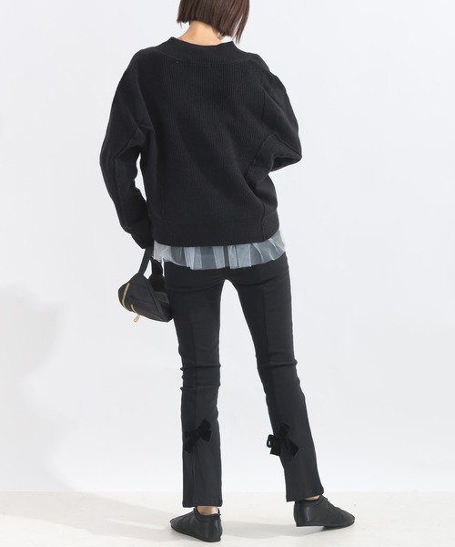 Lo-Fi（ローファイ）の「【WEB限定】Vネックウォッシャブルセーター（ニット/セーター・レディース・レッド/グリーン/ブラック・M）」の11枚目の写真