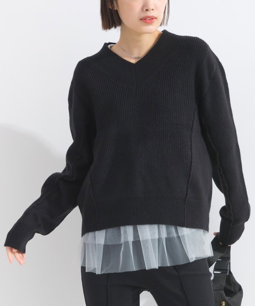 Lo-Fi（ローファイ）の「【WEB限定】Vネックウォッシャブルセーター（ニット/セーター・レディース・レッド/グリーン/ブラック・M）」の5枚目の写真