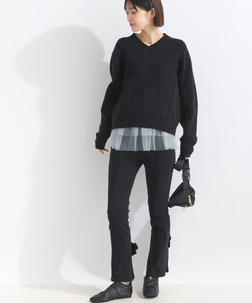 Lo-Fi（ローファイ）の「【WEB限定】Vネックウォッシャブルセーター（ニット/セーター・レディース・レッド/グリーン/ブラック・M）」の9枚目の写真