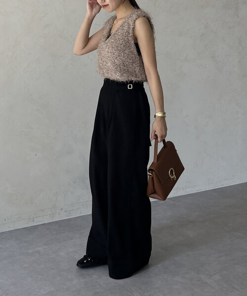 Thevon（ゼボン）の「裾ターンバックスラックスパンツ（スラックス・レディース・ブラック/オレンジ/ベージュ・M/S）」の16枚目の写真