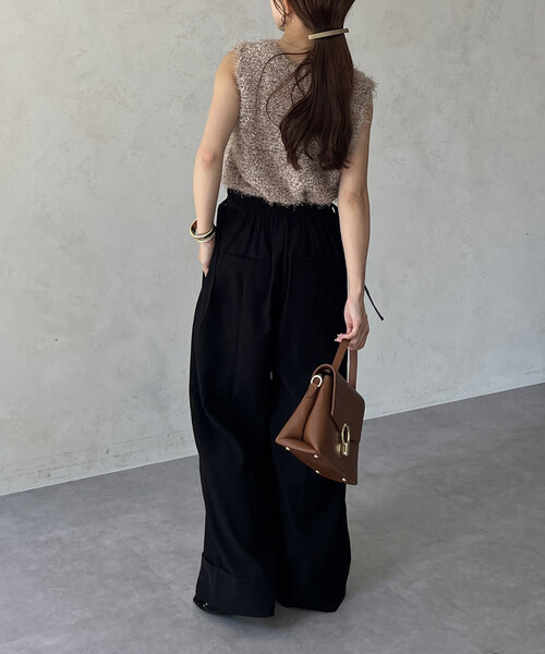 Thevon（ゼボン）の「裾ターンバックスラックスパンツ（スラックス・レディース・ブラック/オレンジ/ベージュ・M/S）」の17枚目の写真